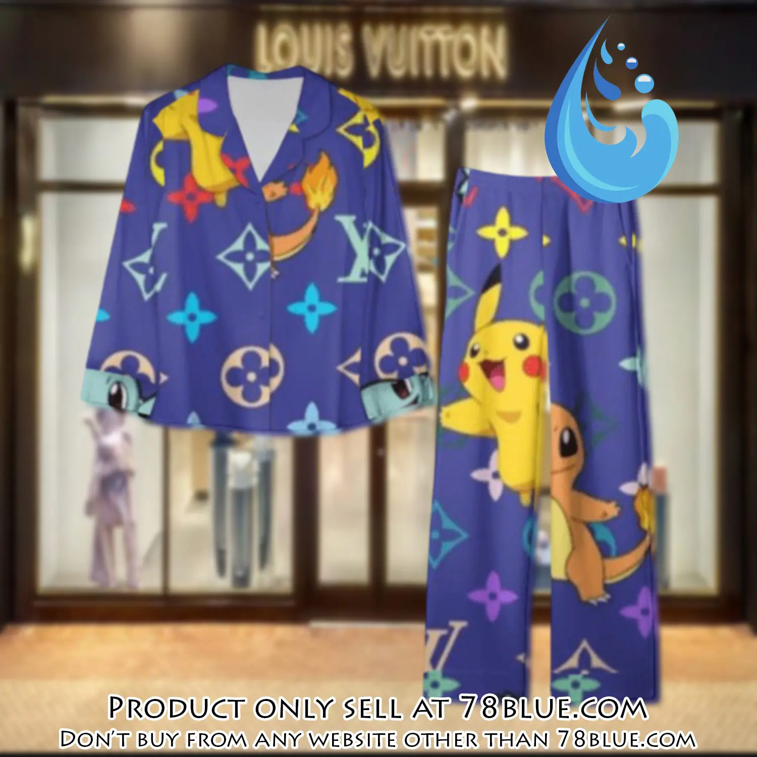 Trending luxury lv satin pajama set pjs1095 78b2019365